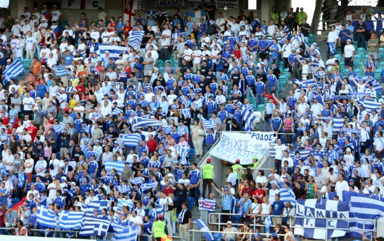 Est&aacute;dio Algarve Faro/Loul&eacute; - Stimmung Griechenland