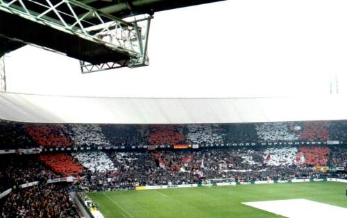 Stadion Feijenoord (De Kuip) - Choreographie der Heimfans (Stadiontrib&uuml;ne)